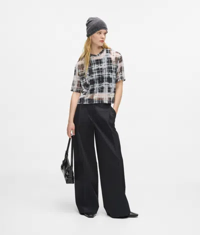 Kl Jeans Checked Mesh T-shirt
