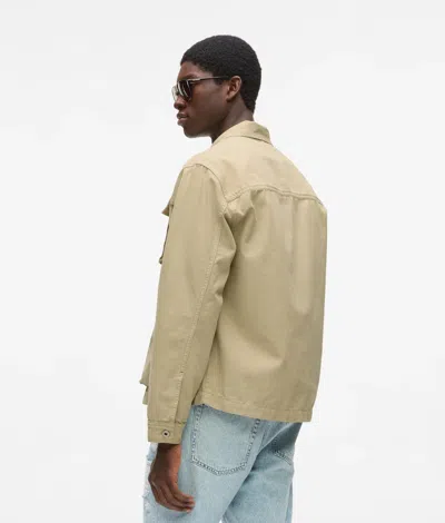 Kl Jeans Canvas Utility Jacket In Sand