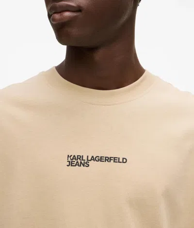 Kl Jeans Frame Logo Regular T-shirt In Sand
