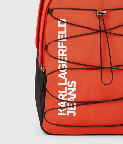 Kl Jeans Utility Drawstring Backpack In Pink