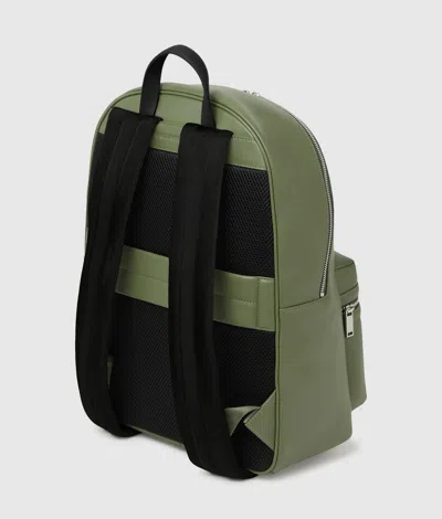 Karl Lagerfeld Monogram Patch Backpack In Green