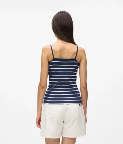 Karl Lagerfeld Striped-pattern Tank Top In Multi