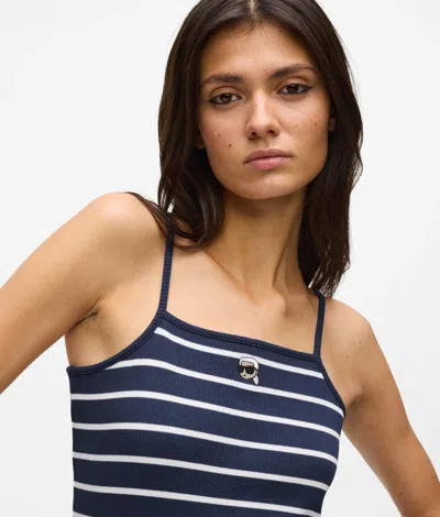 Karl Lagerfeld Striped-pattern Tank Top In Multi