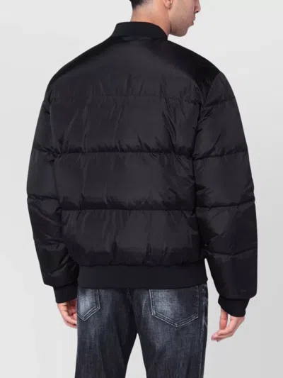 Dsquared2 Down Puffer Bomber Jacket In Black