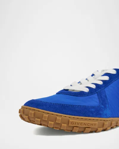 Givenchy Low Top Sneakers Round Toe Rubber Sole In Blue