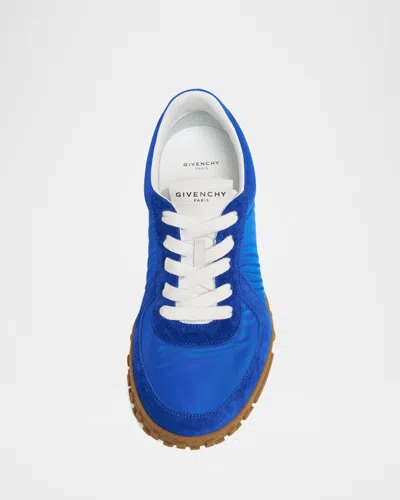 Givenchy Low Top Sneakers Round Toe Rubber Sole In Blue