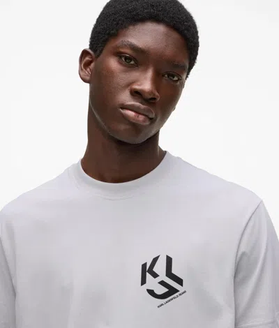 Kl Jeans Monogram T-shirt In Gray