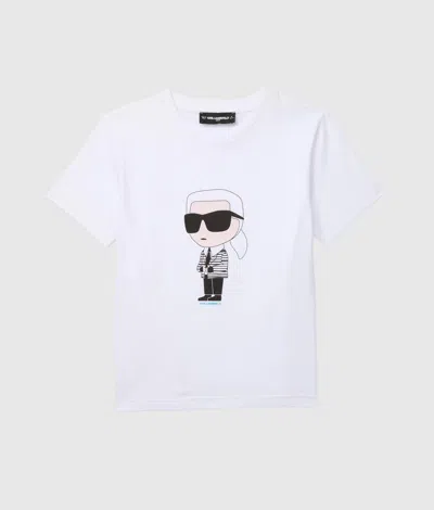 Karl Lagerfeld Woman T-shirt White Size L Organic Cotton