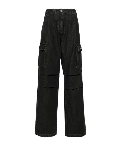 Coperni Women Tailored Wide Leg Cargo Pants In Black