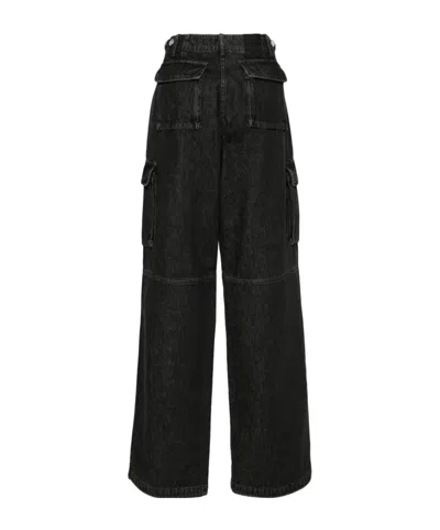 Coperni Women Tailored Wide Leg Cargo Pants In Black