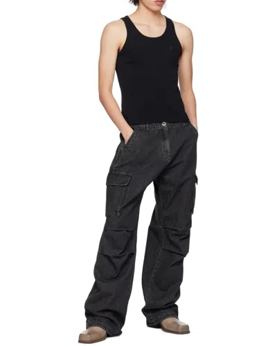 Coperni Women Tailored Wide Leg Cargo Pants In Black