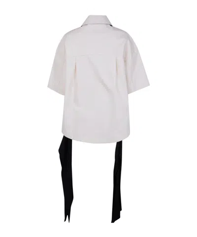 Entire Studios Buttoned Tie Shirt In White