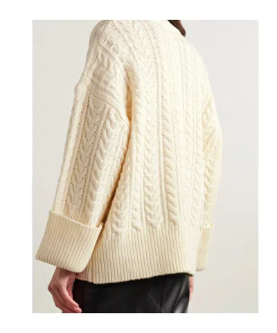 Co Oversized Cable-knit Wool-blend Sweater In Neutral