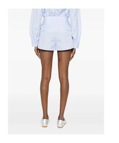 Frame Button Striped Shorts In White