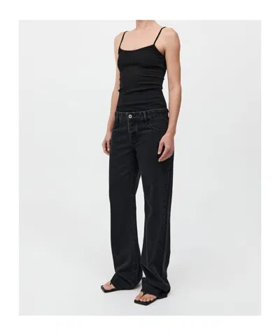 St Agni Belt Loop Jeans In Black