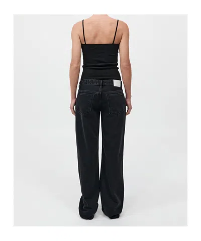 St Agni Belt Loop Jeans In Black