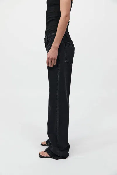 St Agni Belt Loop Jeans In Black