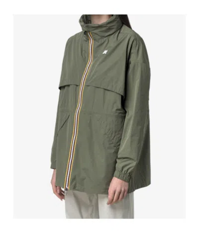 K-way Aubeline Memory Touch Jacket In Green