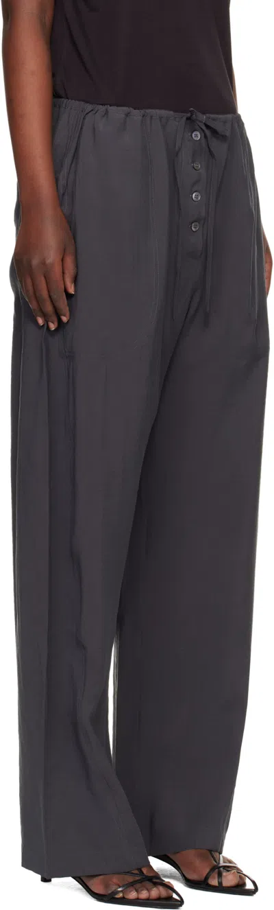 Studio Nicholson Hera Button Trousers In Black
