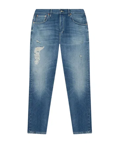 Dondup Distressed Trousers In Blue