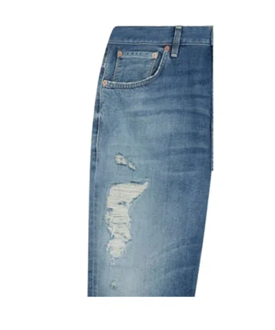 Dondup Distressed Trousers In Blue