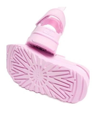 Ugg Sandals Open Toe Platform Sole Pull Tab In Pink