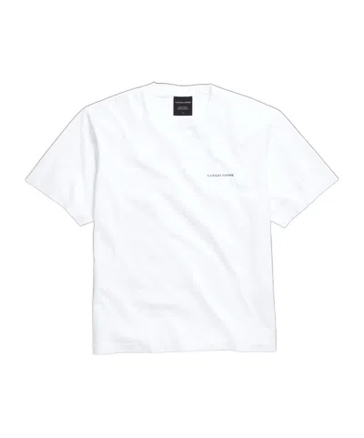 Canada Goose Cotton Logo Crew Neck Graphic T-shirt In White