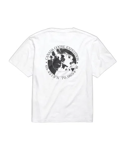 Canada Goose Cotton Logo Crew Neck Graphic T-shirt In White