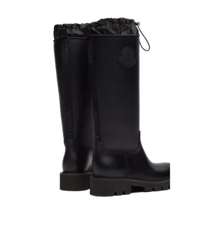 Moncler Kickstream Pvc And Shell Knee Boots In Black | ModeSens