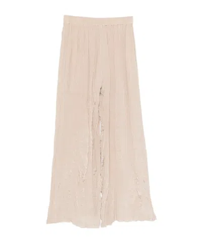 Alysi Tailored Wide Leg Pants Light Design In Neutral