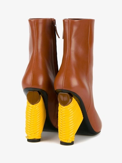Shop Balenciaga Brown Bistrot 110 Ankle Boots