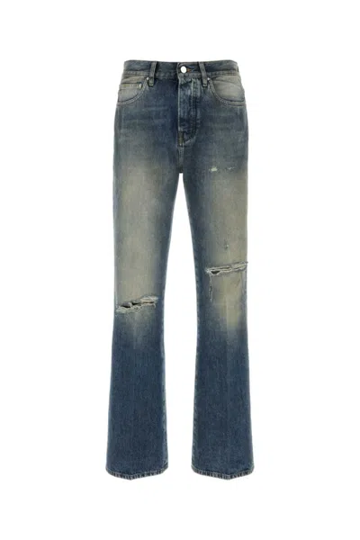 Amiri Slashed Boot Cut Jean In Blue