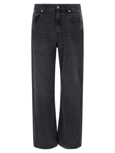Séfr Sefr Relaxed Fit Worn Wash Jeans For Men In Black