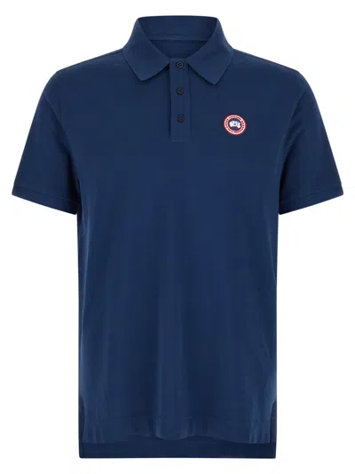 Canada Goose Beckley Polo Shirt Short Sleeve Collar In Blue