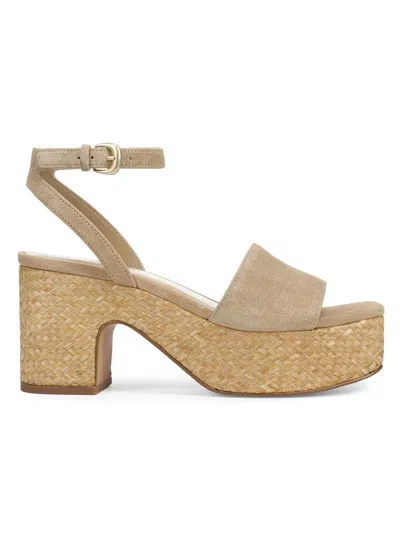 Vince Castella Ankle Strap Platform Sandal In Neutral