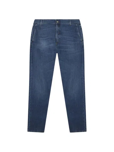 Dondup Belt Loop Jeans In Blue