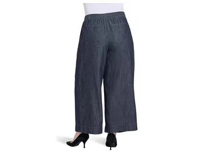 Nydj Plus Size Whitney Crop Pull-on Cargo Pants In Blue