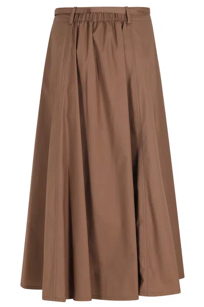 Seventy Belt-loop Skirt In Brown