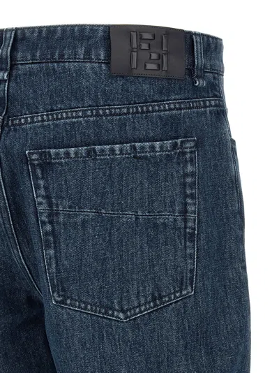 Fendi Ff Inner Jeans In Blue