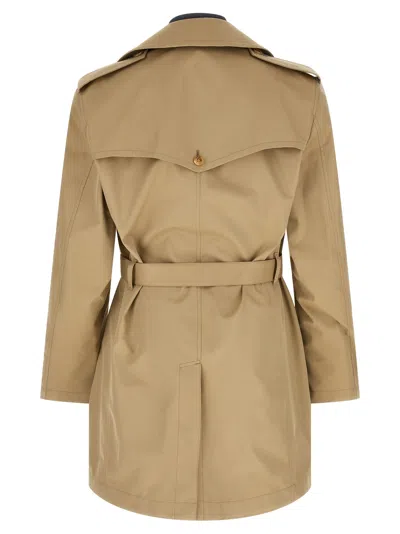 Junya Watanabe Cotton Double-breasted Coat In Brown