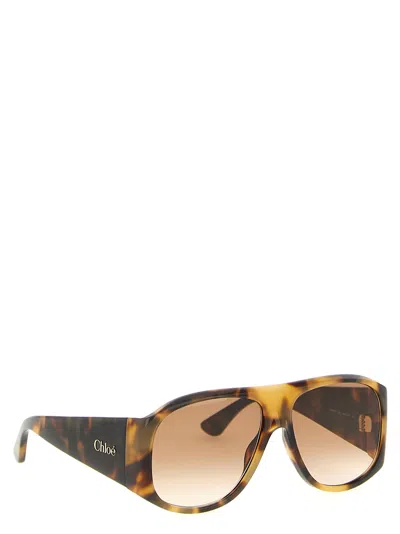Chloé 60 Sunglasses Brown In Brown