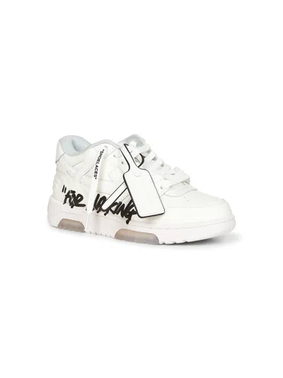 Off-white Out Of Office Graffiti-print Low-top Sneakers In White