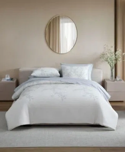 Vera Wang Trailing Vines Cotton Micro Waffle Comforter Set In Multi