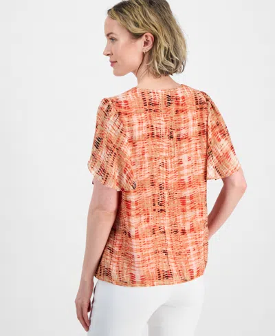 Kasper Flutter Sleeve Top