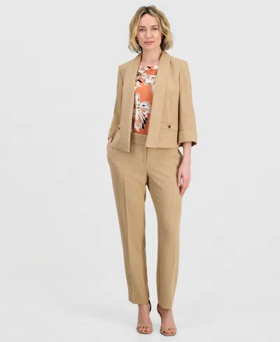 Kasper Shawl Collar Jacket In Neutral