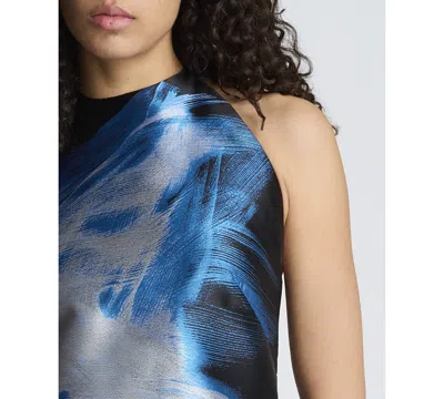 Kenneth Cole Gathered Halter Shift Minidress In Multi
