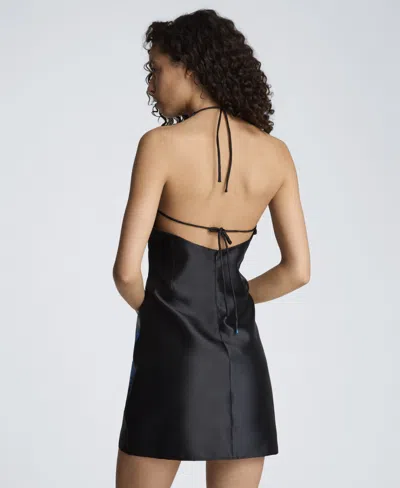Kenneth Cole Gathered Halter Shift Minidress In Multi