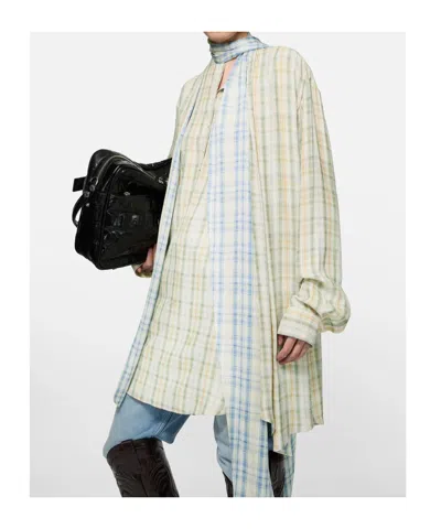 Acne Studios Check Tunic Dress In Multi