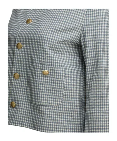 Circolo 1901 Gingham Button-front Jacket In Blue