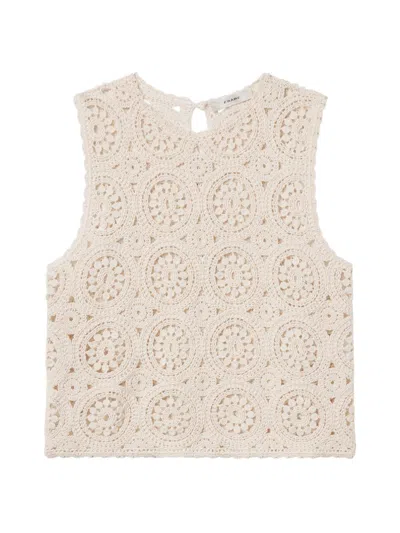 Frame The Crochet Cotton Top In Multi